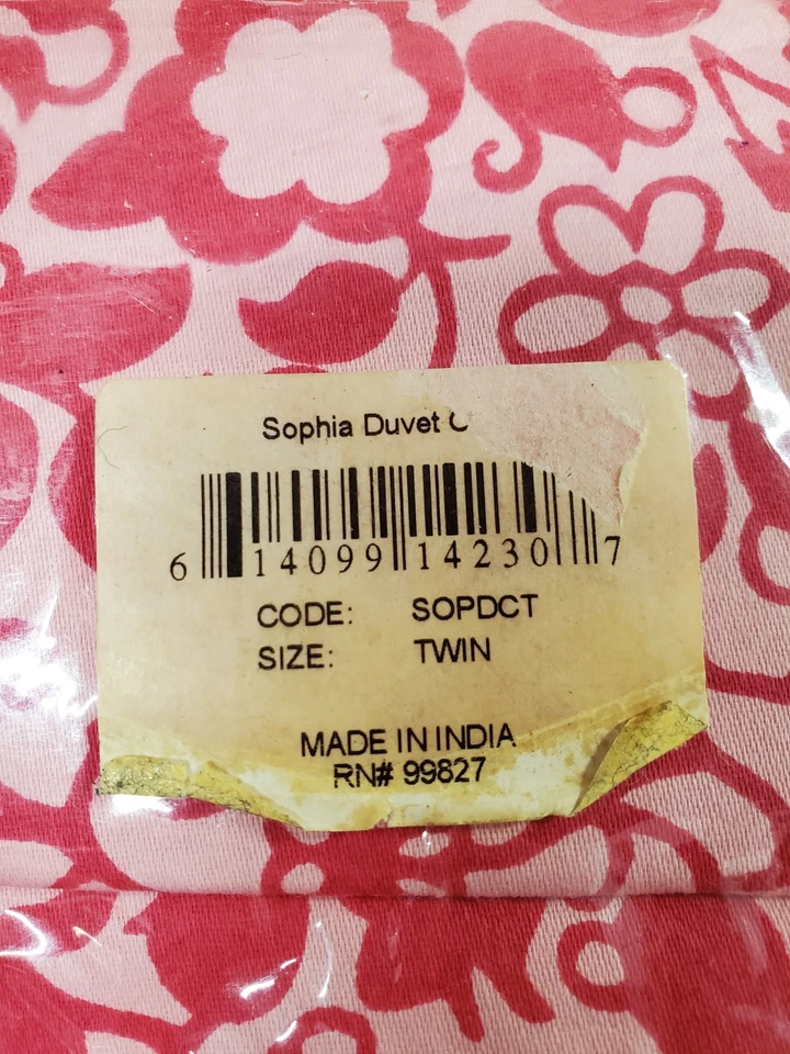 Pine Cone Hill Sophia Duvet Cover Twin 100% Cotton  New - Image 4 of 4