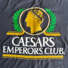 VTG Caesars Palace Emperors Club USA Made 80s Single Stitch T-Shirt Adult Sz 3XL