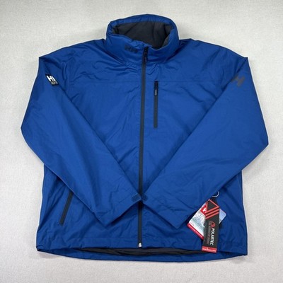 NEW Helly Hansen Crew Hooded Jacket Mens 2XL Helly Tech Polartec Fleece Sailing