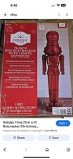 6 Foot Holiday Time 75  Red Nutcracker Christmas Decoration Brand New
