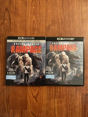 Rampage (4K Ultra HD + Blu-ray, 2018) 2 Disc Set! W/Slipcover!