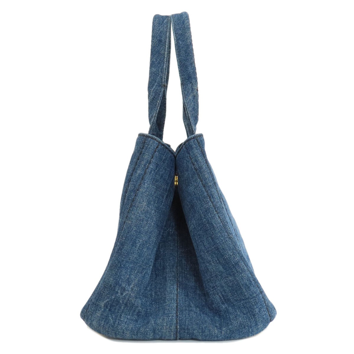 PRADA B1877B Canapa Tote Bag Denim Ladies Used from japan thumbnail 3