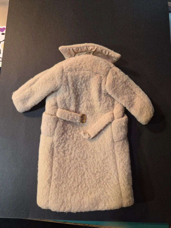 Винтажная одежда Barbie персиковое флисовое пальто #915 шляпа и перчатки - Изображение 2 из 4