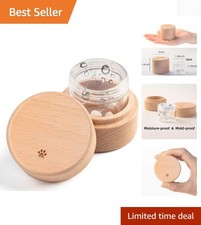 Elegant Small Pet Cremation Urn with Paw Print Design   Wood Keepsake for Ashes