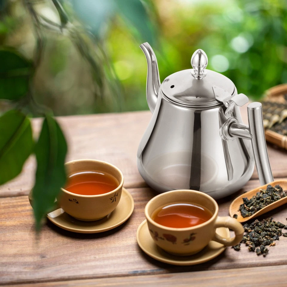 Teatro in acciaio inossidabile per tè per latte per latte per tè con colino - Immagine 3 di 4