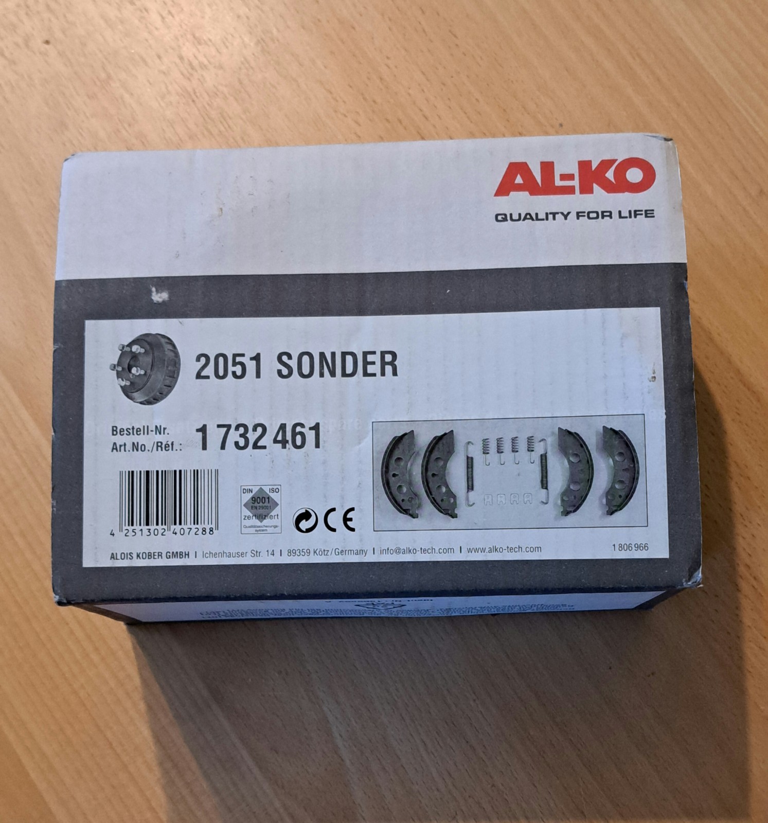 AL-KO Brake Shoes 200x50 Kit 2051 Caravan Trailer Axle - 1732461