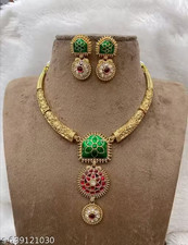 Kundan Jhumka Earrings Jewelry Set Bollywood Indian Gold Plated Style Jewelry