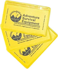 Credit Card Size Fresnel Lens Fire Starter and Magnifier Lenses 3 Pack - Yellow