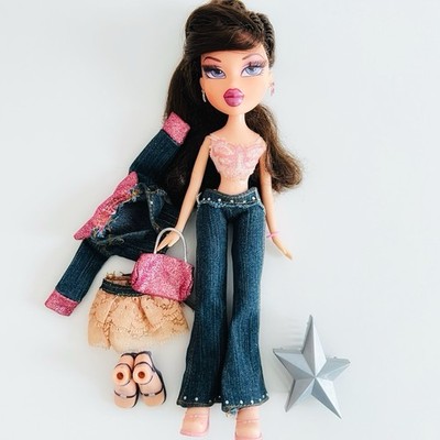 Bratz Girlz Nite Out Dana Puppenkleidung Schuhe Top Jeans Jacke Rock Absatz Tasche  
