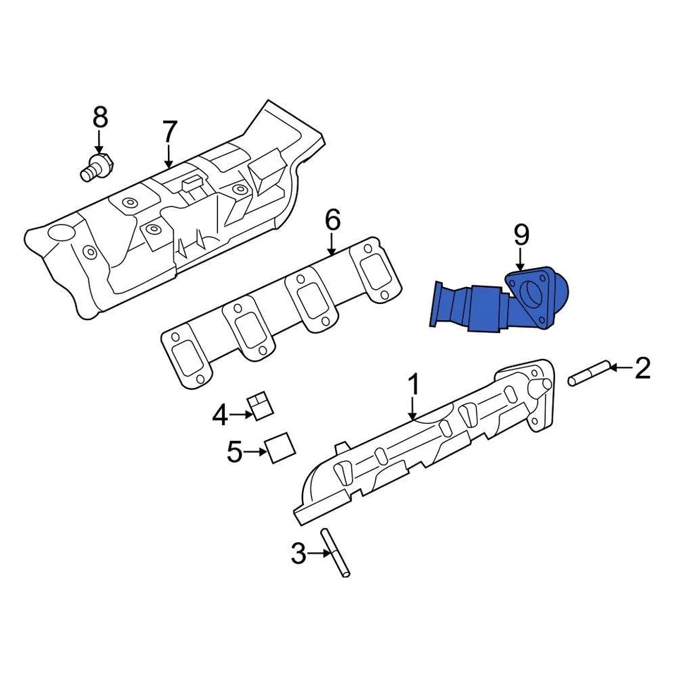 For Ford F-250 Super Duty 11-19 Ford BC3Z9G437A Right Exhaust Intermediate Pipe Foto 2 de 2