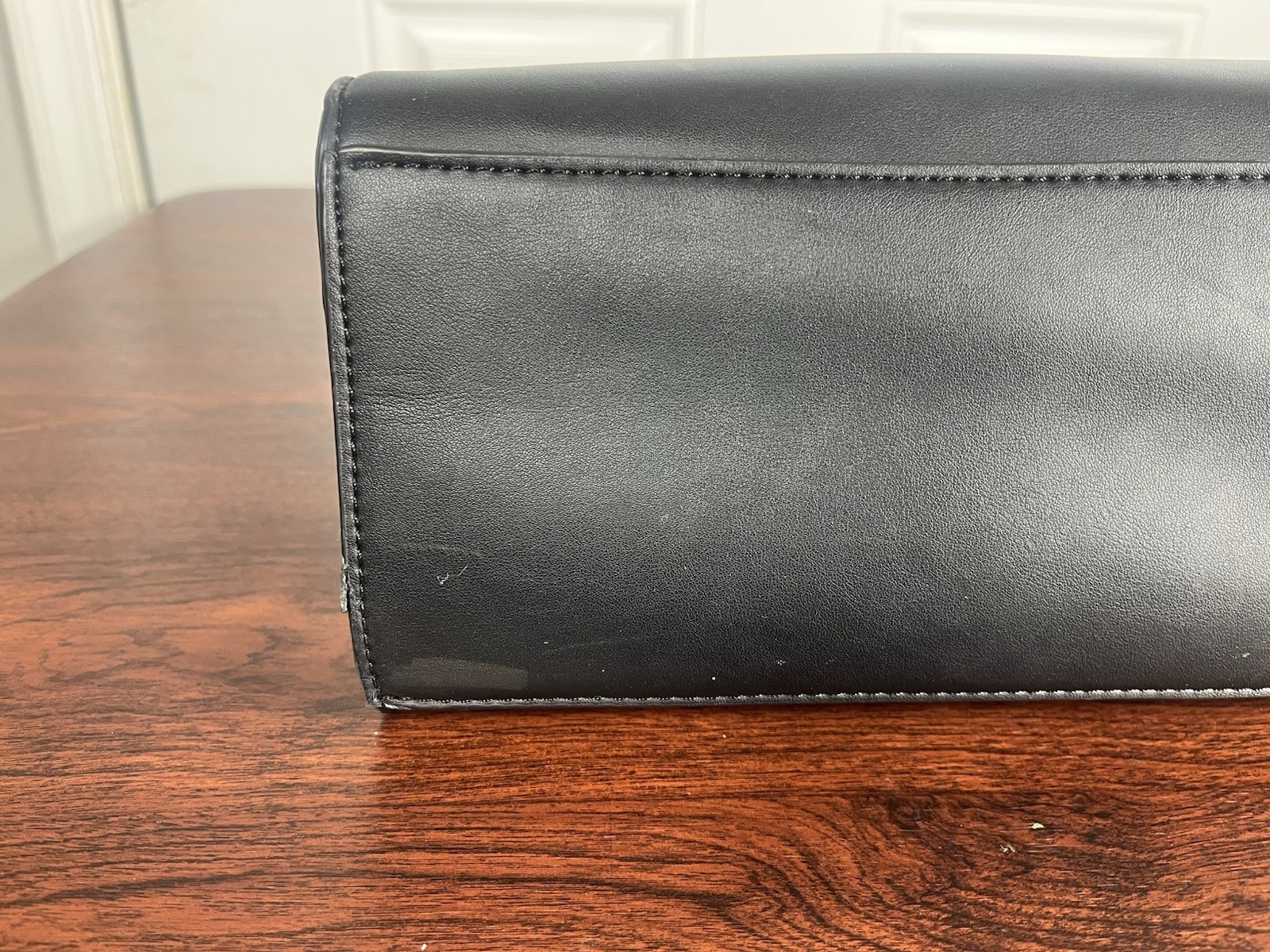 BCBGeneration Black Satchel Silver Ring Handle Cr… - image 12