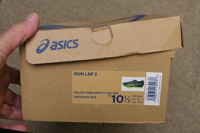 Asics Gun Lap 2 Velvet Pine/Safety Yellow size Men's 10.5 size track spikes