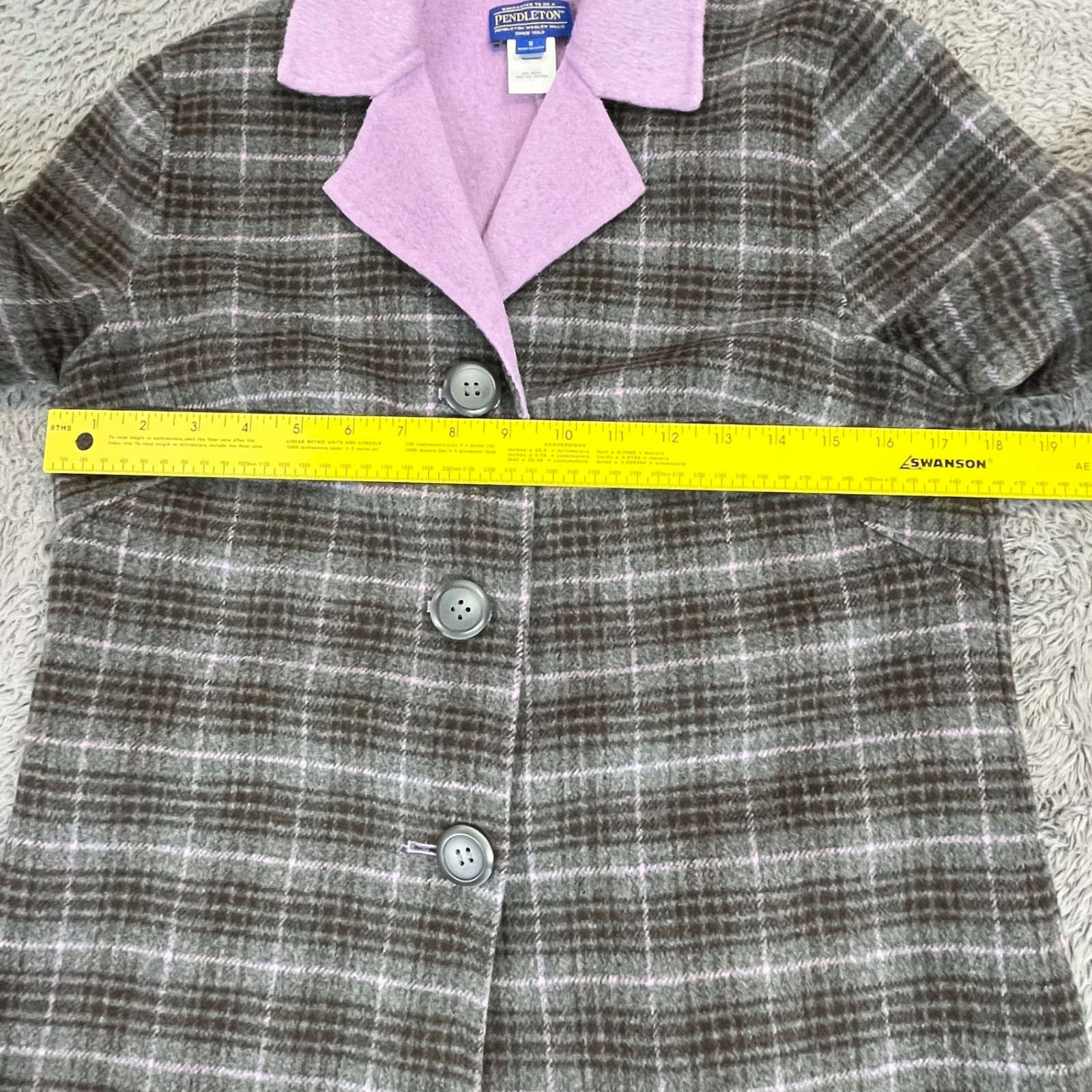 Pendleton Jacket Womens S Reversible Plaid Lavend… - image 6