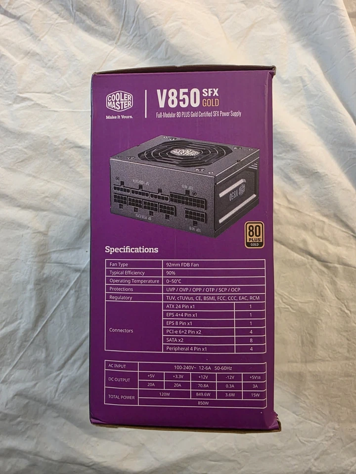 Cooler Master V850 SFX Gold  850W 80 PLUS Gold Alimentatore Full Modular - Immagine 4 di 4