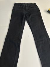Calvin Klein Skinny Stretch Jeans Pockets Black Washed Denim Womens Sz 10