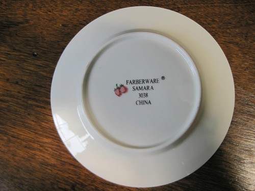 FABERWARE SAMARA 6 1/2" FRUIT BLUE & WHITE SAUCER PLATE, PATTERN STYLE #3038, #1 - Picture 9 of 10