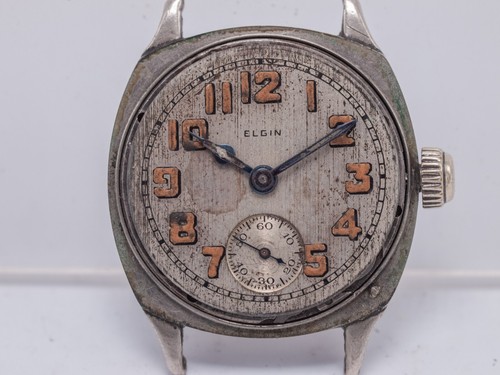 Rare - 1927 Elgin 31mm Men's Wrist Watch Military Style Grade 462 - Picture 2 of 12
