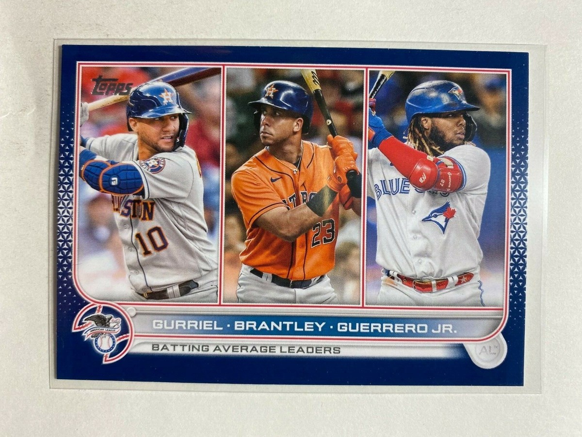 League Leaders AL Batting Average 2022 Topps Series 1 #165 Blue