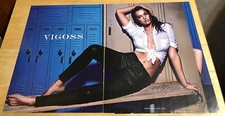 2014 IRINA SHAYK for Vigoss  - Sexy, Legs -  3-Page Magazine Print Ad