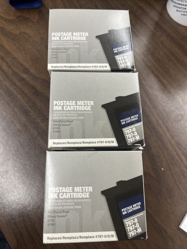 Postage meter Ink Cartridge 797-0 797-Q 797-M - Set Of 6 - NEW SEALED!!!!!! - Picture 3 of 5