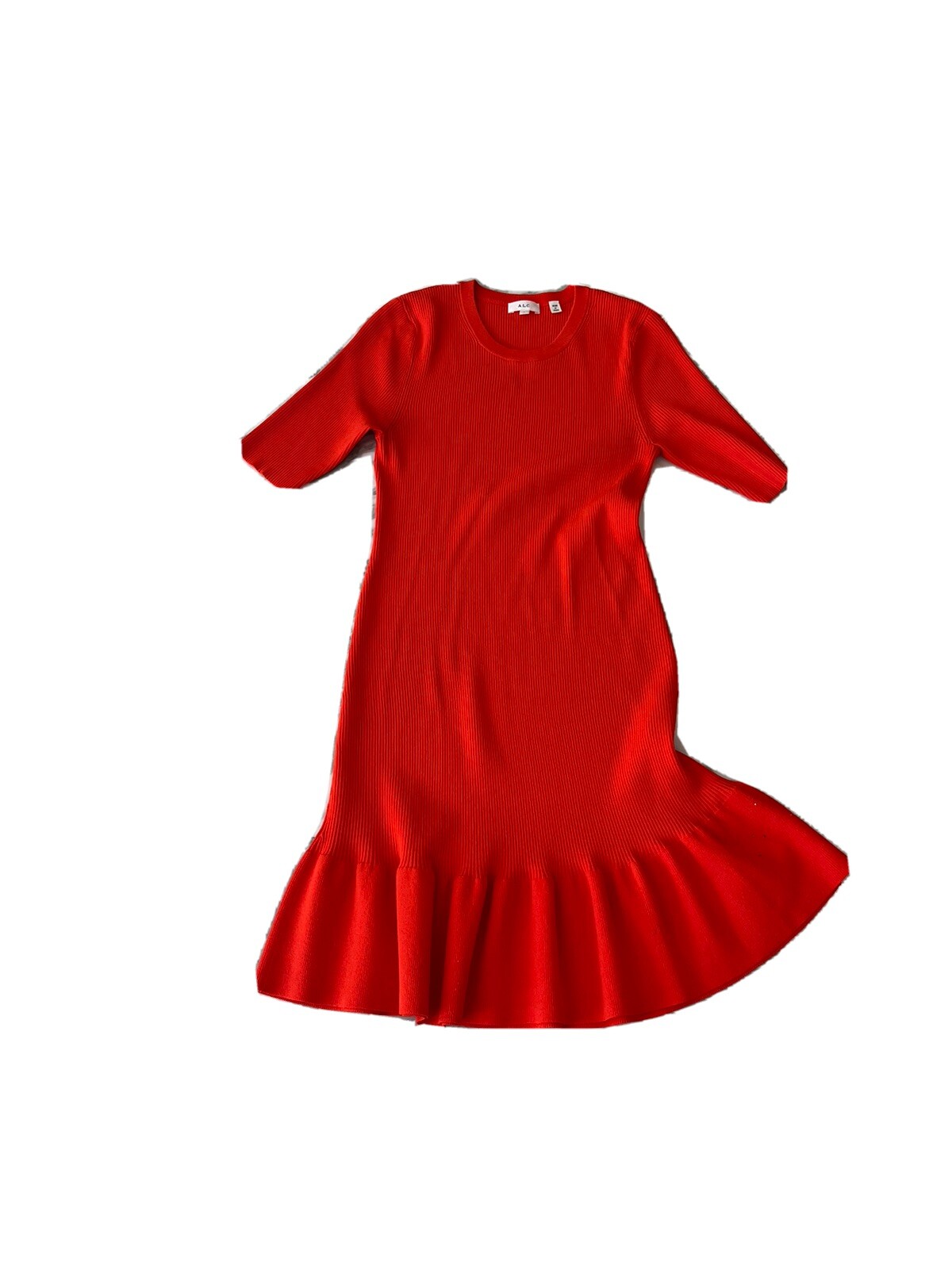 Womens dress ALC Orange Vance RibKnit 