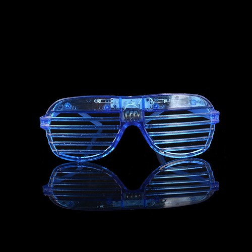 LED Glasses Light Up Shutter Shades Sunglasses Glow In The Dark Neon Party Toys - Picture 12 of 15
