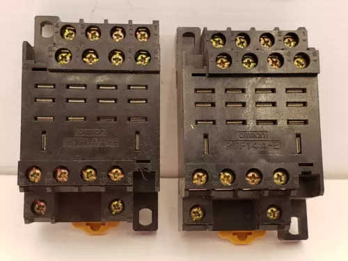 OMRON PTF14A-E RELAY SOCKET 10A 4 POLE 250V (LOT OF 2) NNB