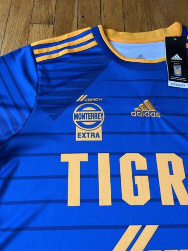 Tigres 2020-21 Authentic Adidas Away Jersey Size Medium NWT Brand New Blue - Picture 3 of 23