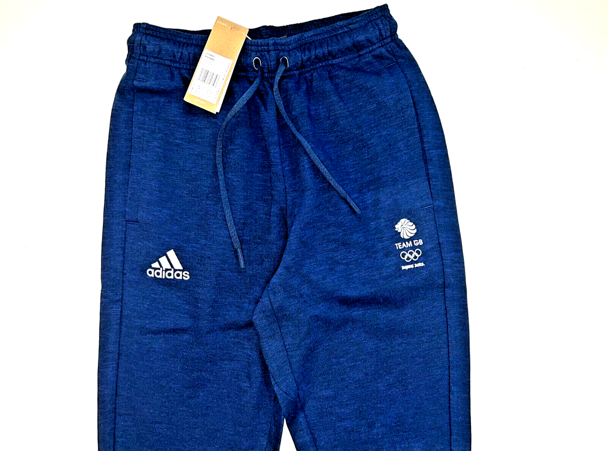 Adidas Tracksuit Trousers Team GB Sweat Gym Running Mens Womens XS