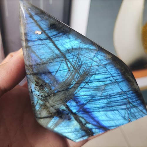 540g Natural Labradorite Quartz Crystal Freeform Mineral Specimen Healing B469 - Imagen 5 de 12