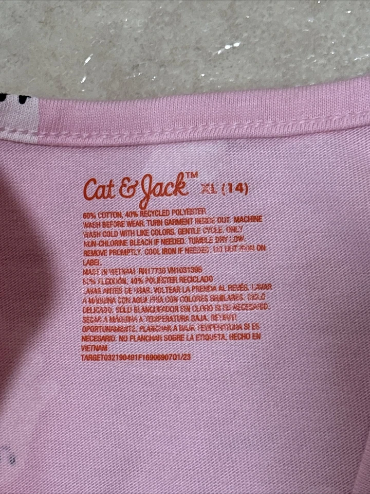 Vestido de Bolsillo Rosa Cat and Jack Niñas ✅ Fantasmas ✅ Niña Talla X-Grande (14) ✅ Nuevo con Etiquetas Foto 3 de 4