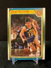 1988-89 Fleer Basketball John Stockton Card #127 EX