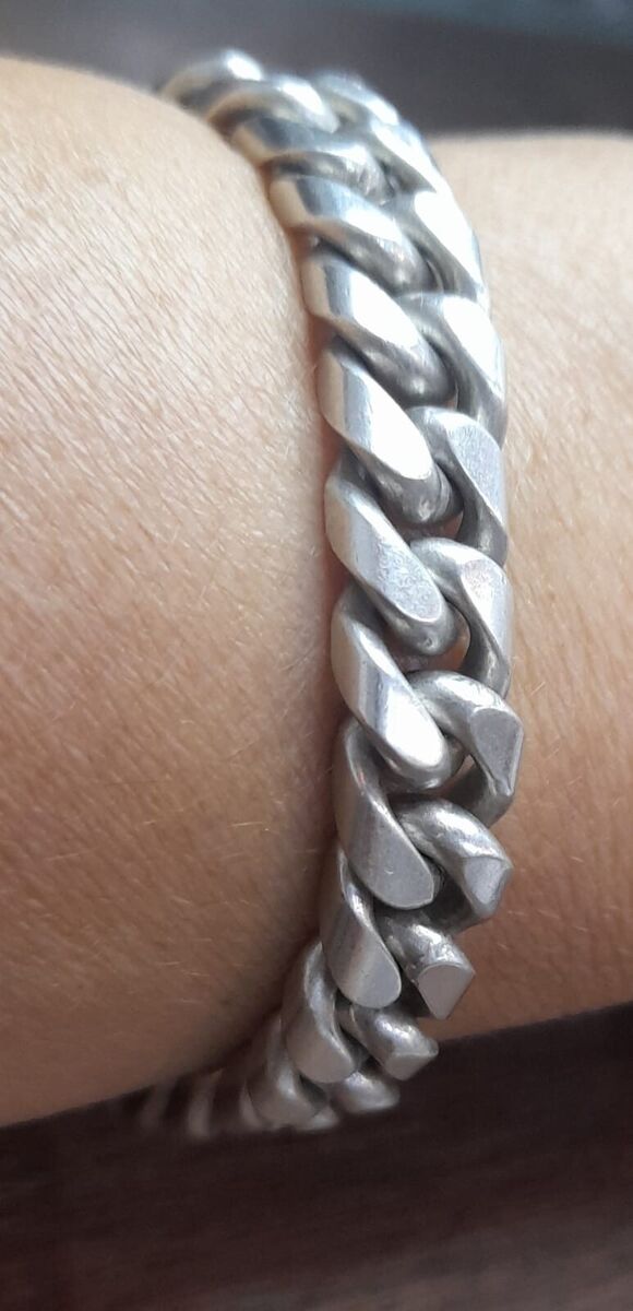 vintage heavy solid 925 sterling silver mexico cuban link vintage heavy solid 925 sterling silver mexico cuban link