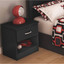 kids 1-drawer nightstand bed side lamp table photo decor display storage black