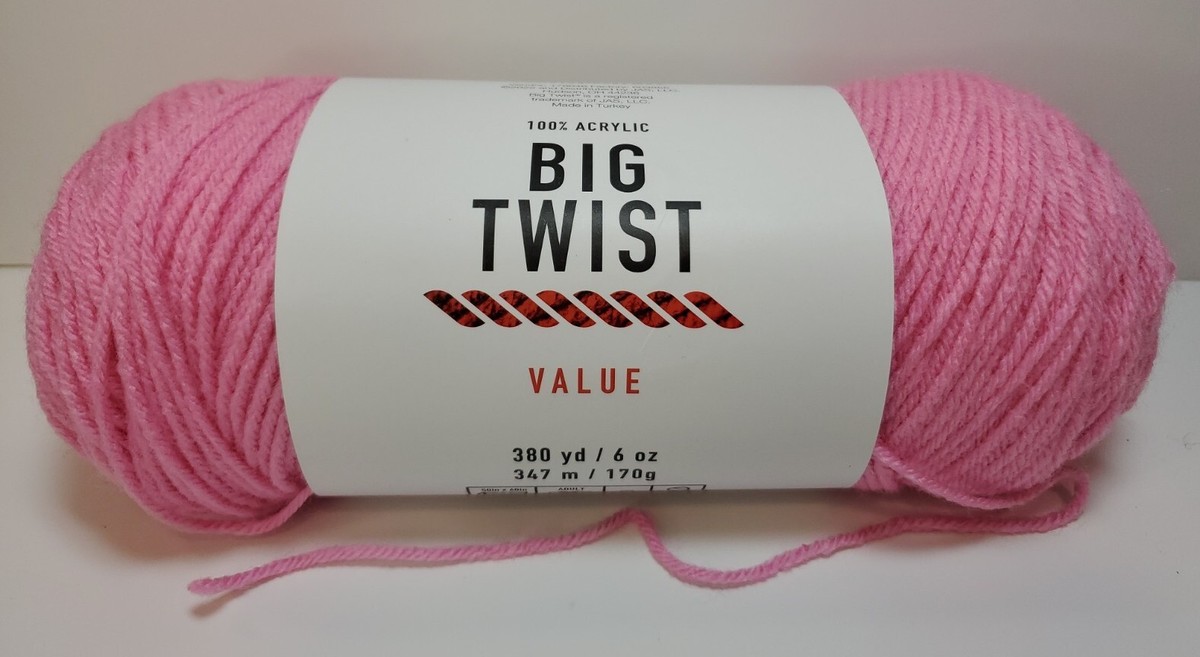 ROTOL BIG TWIST L/S – MAD DYE – PINK Lollipop Twistie 98yds Worsted Acrylic Yarn by Big Twist | JOANN