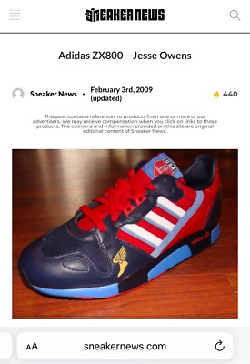 NEW ADIDAS 2008 ZX 800 JESSE OWENS 1936 USA OLYMPIC 046160 Sz 13