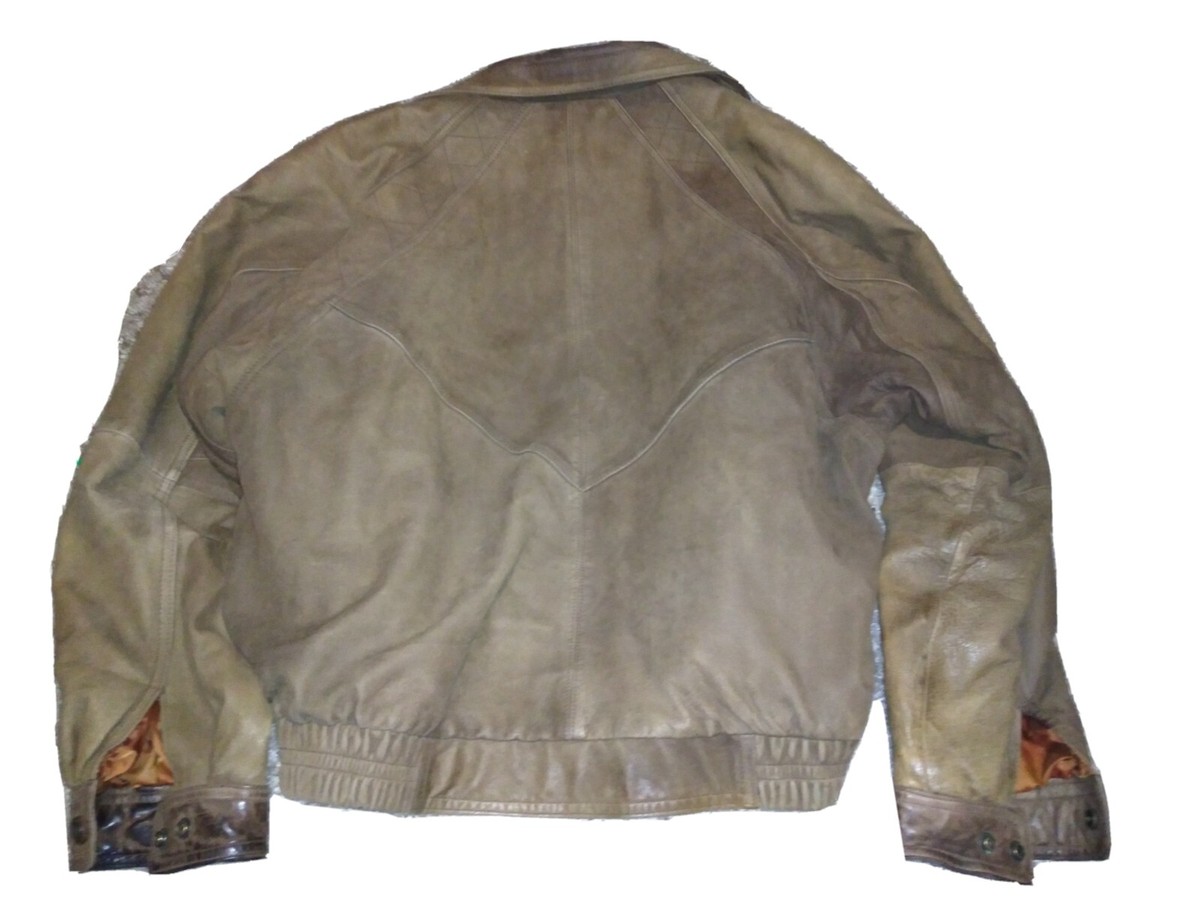 Vintage Wilsons Adventure Bound Brown Leather Jacket Mens XL Vtg