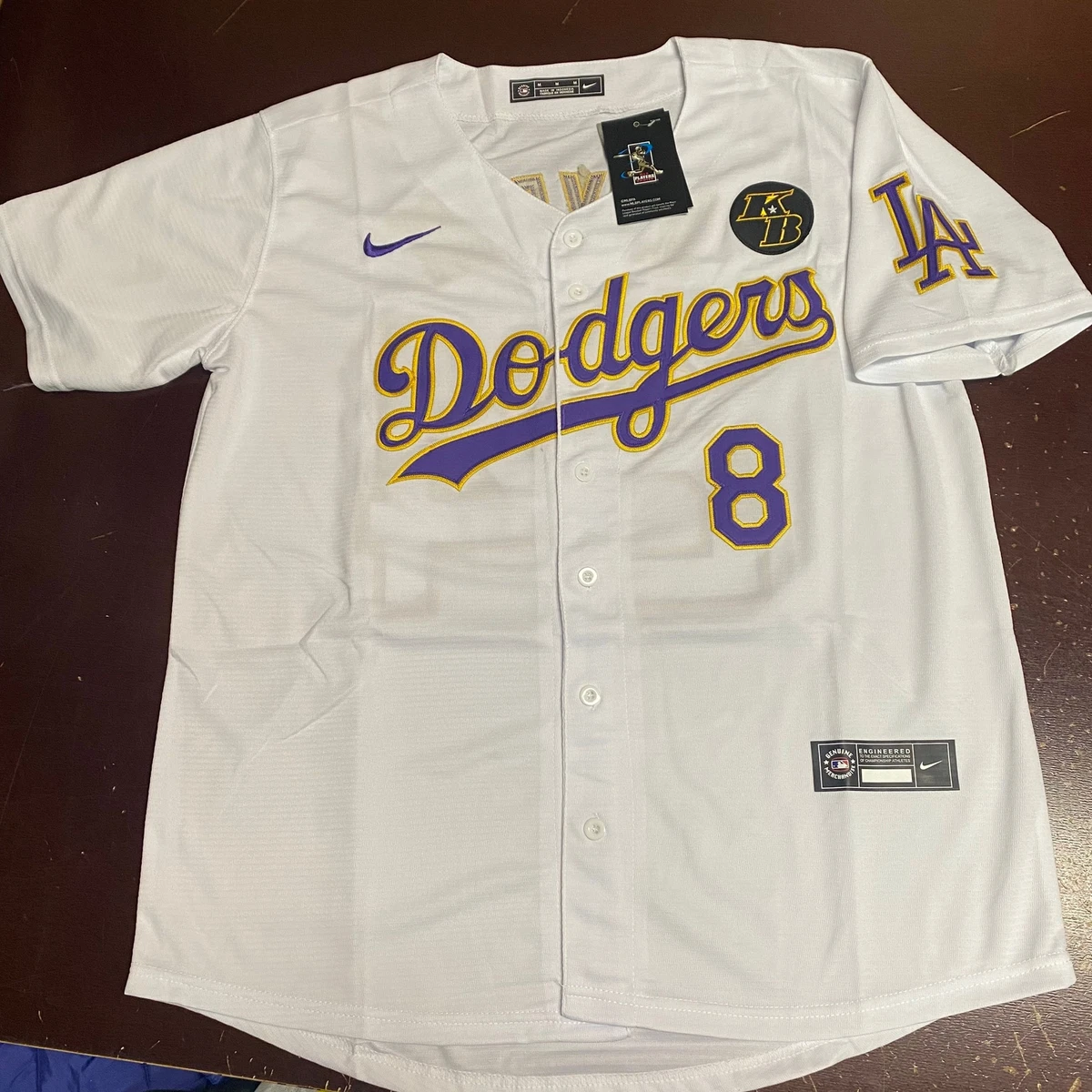 official sale store White Kobe Mens Dodgers Bryant Championship World