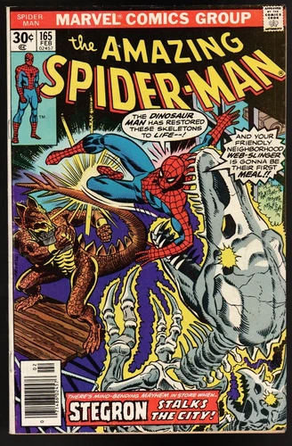 Amazing Spider-Man 165 1st app Spider Slayer Lizard & Willy Wisp FN 1977