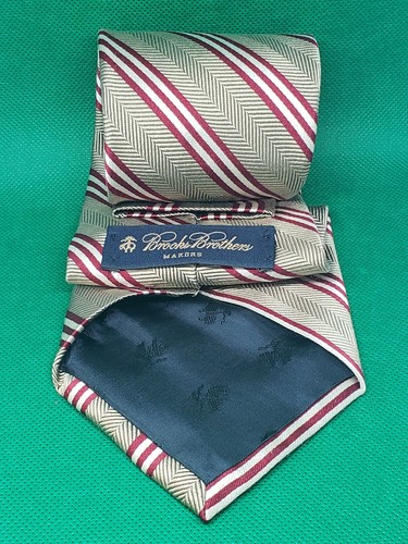 Cravatta collo seta Brooks Brothers san fransisco 49ers colori 4" × 59" oro, marrone - Foto 2 di 2