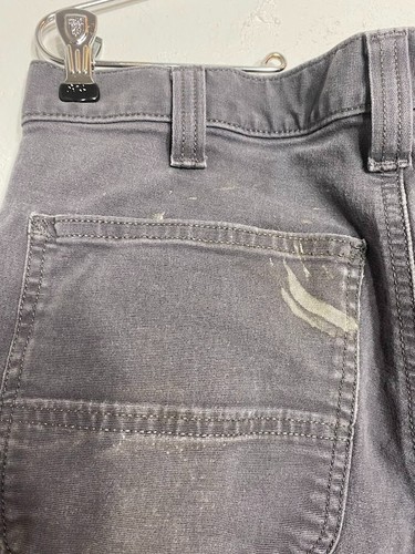 Carhartt Straight Fit Grau Canvas Arbeitshose Herren 34x32 (FLECKIG) - Bild 12 von 17