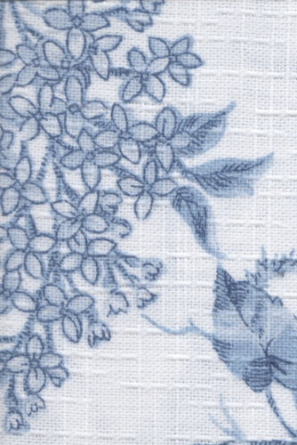 Cortina de Ducha Laura Ashley Brompton Floral Tela Azul 72"x72" Granja Elegante - Imagen 5 de 8