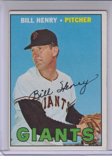 1967 Topps #579 Bill Henry San Francisco Giants HIGH # EX bis EXMT