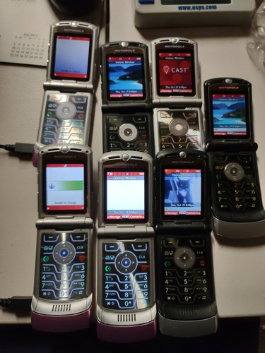 Lot of 7 Motorola RAZR V3m -  (Verizon) Cellular Phone -  - Picture 1 of 12