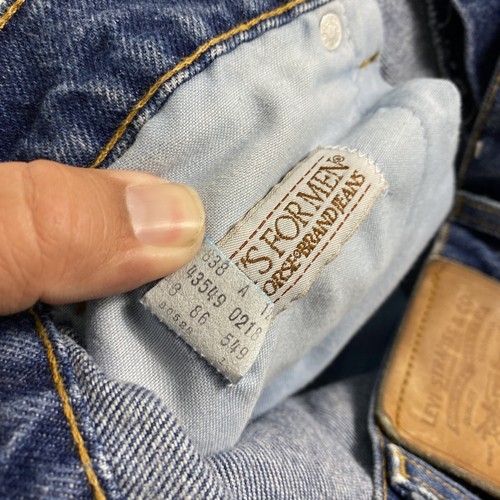 Vintage Levis 549 Jeans Men’s 36x32 Leather Tab Blue Denim 80s 1986 - Picture 5 of 9