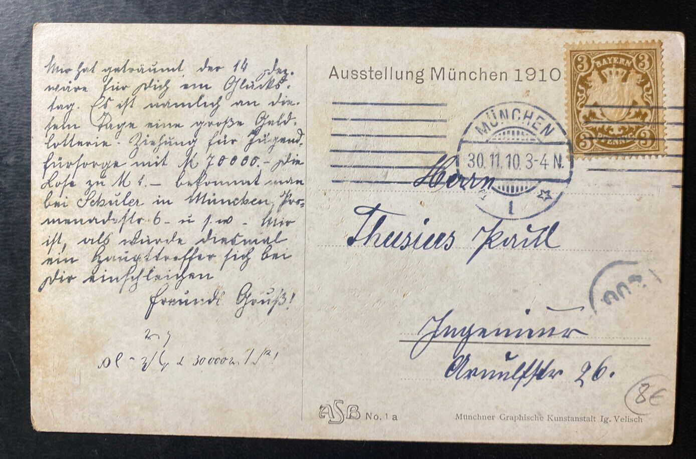 1910 Munich Germany Picture Postcard Cover Middle East Festival Klassieke populariteit, klassiek