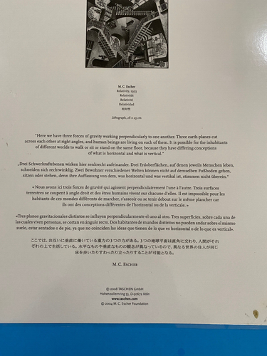 Relativity by M.C. Escher - Lithograph Print, Laminated 15.5"x12" - Picture 7 of 7