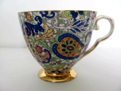 ROYAL TARA IRELAND RTA15 PAISLEY CHINTZ TRIO 3 TLG SET TASSE UNTERTASSE LECKERBISSENTELLER #2 - Bild 5 von 12