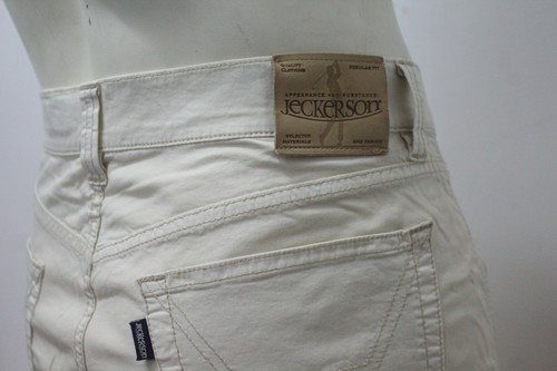 Jeckerson Pantaloni Uomo Beige Regular Fit Taglia 48 Made In Italy In Cotone - Imagen 12 de 14