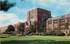 Purdue University, West Lafayette IN~Closeup of Student Union~270 Rooms 1950s